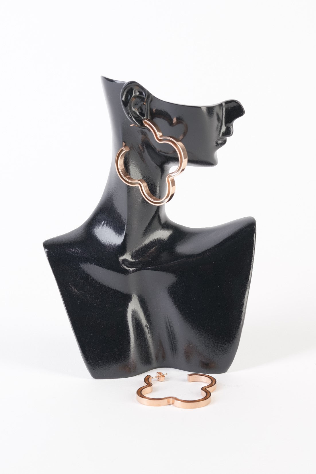 Cercei floare cu ramă dublă