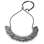 Colier handmade din aluminiu reciclat, cu plăcuțe maxi și închidere reglabilă, design statement.