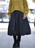 Fustă Midi Structurată Din Tafta Tip Balon