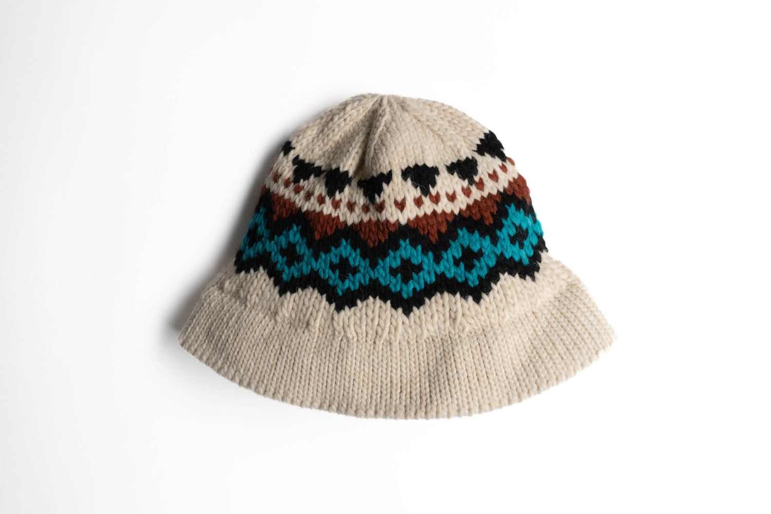 Pălărie Bucket Tricotată cu Lână și Alpaca