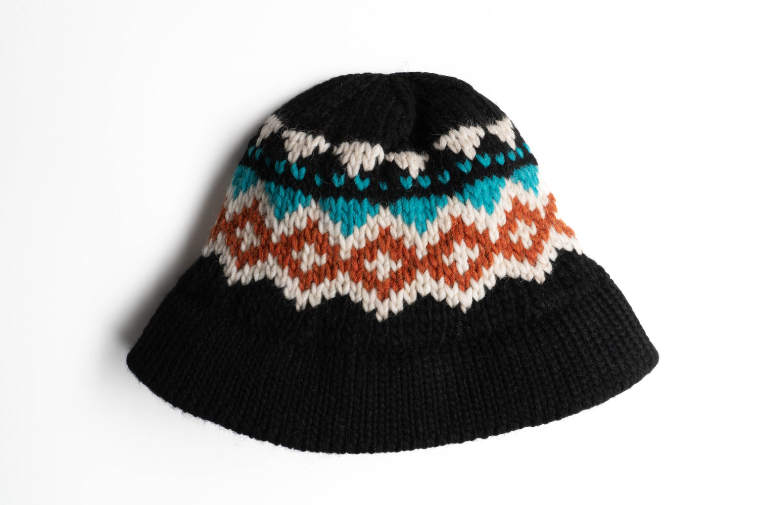 Pălărie Bucket Tricotată cu Lână și Alpaca