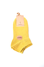 Șosete galbene din bumbac cu spandex, mărimea 35-38