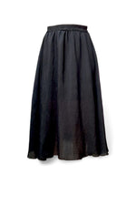 Fustă Midi Plisată Din Voal Cu Elastic, Culori Negru Bleu Alb