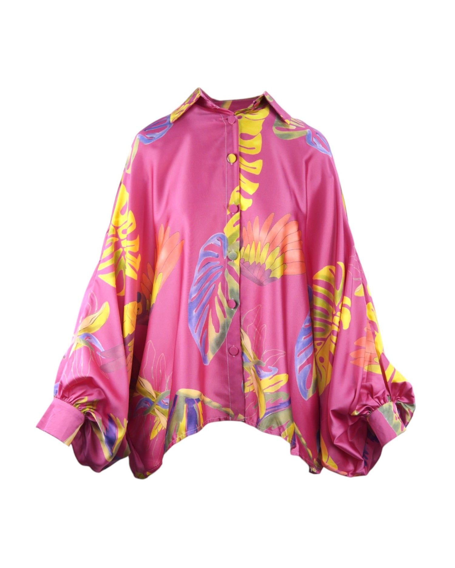 Cămașă Gipsy Satinată Cu Imprimeu Colorat