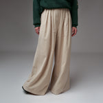 Pantaloni Largi Din Velur Fin