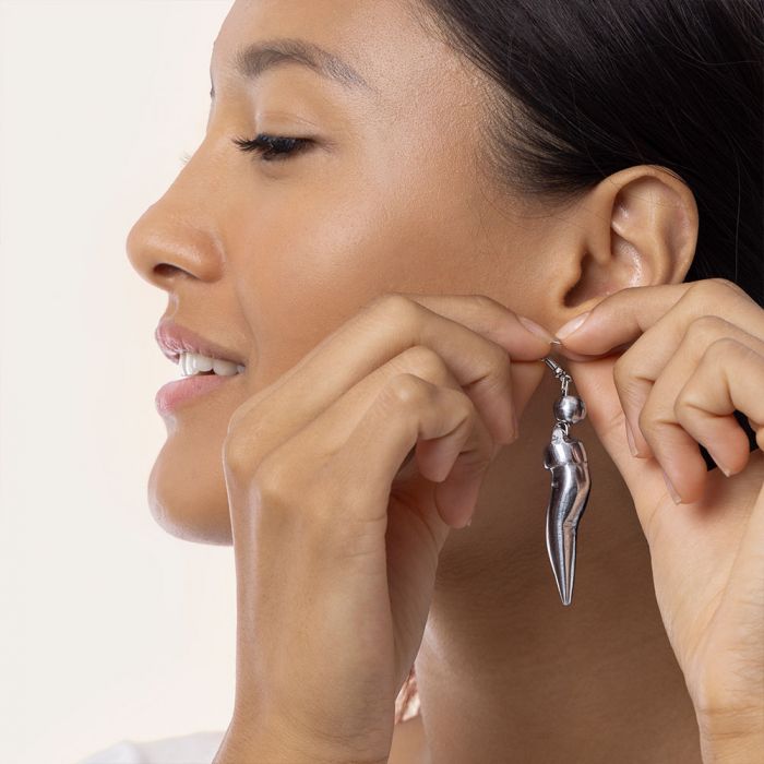 Cercei în formă de ardei iute - corno di buona fortuna