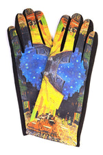 Mănuși cu picturi celebre „Cafe Terrace” de Van Gogh