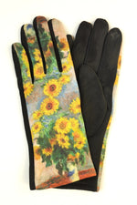 Mănuși Cu Picturi Celebre - Sunflowers - Touchscreen