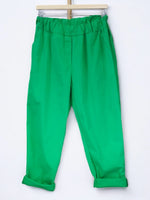 Pantaloni Conici Din Doc Elastic – Talie Medie cu Bandă Lată