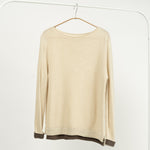 Pulover Casual Tricotat cu Margini Contrastante