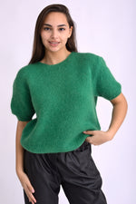 Pulover Cu Mânecă Scurtă Din Mohair