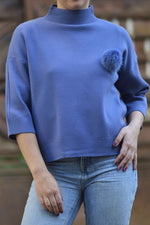 Pulover Cu Mâneca 3 Sferturi Și Broșă Ciucure