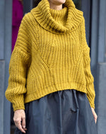 Pulover Tricotat Cu Guler Înalt