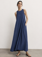 Rochie lunga cu decolteu la spate si snur negru vedere spate, All Above Boutique