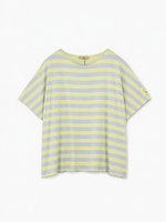 Tricou din bumbac cu dungi contrastante, imagine de prezentare.