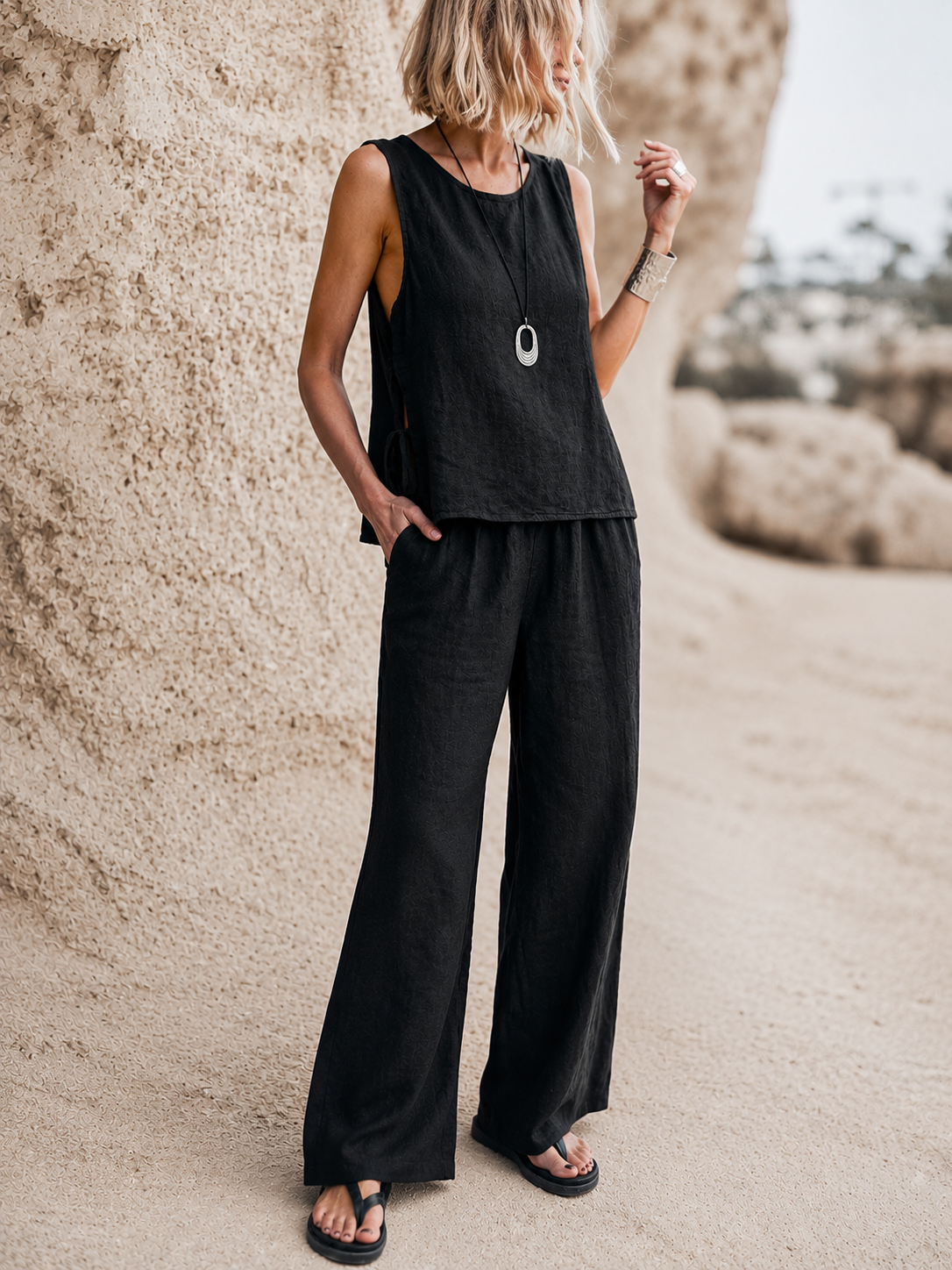 Textura in natural autentic, material compleu boem All Above Boutique