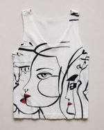 Maieu lejer imprimeu chip alb negru tucked in cu fusta, look casual vara, All Above Boutique