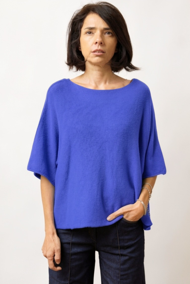 Bluză din tricot moale  cu umeri căzuți și stil casual