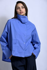 Cămașă oversize cu mâneci raglan, vedere laterală