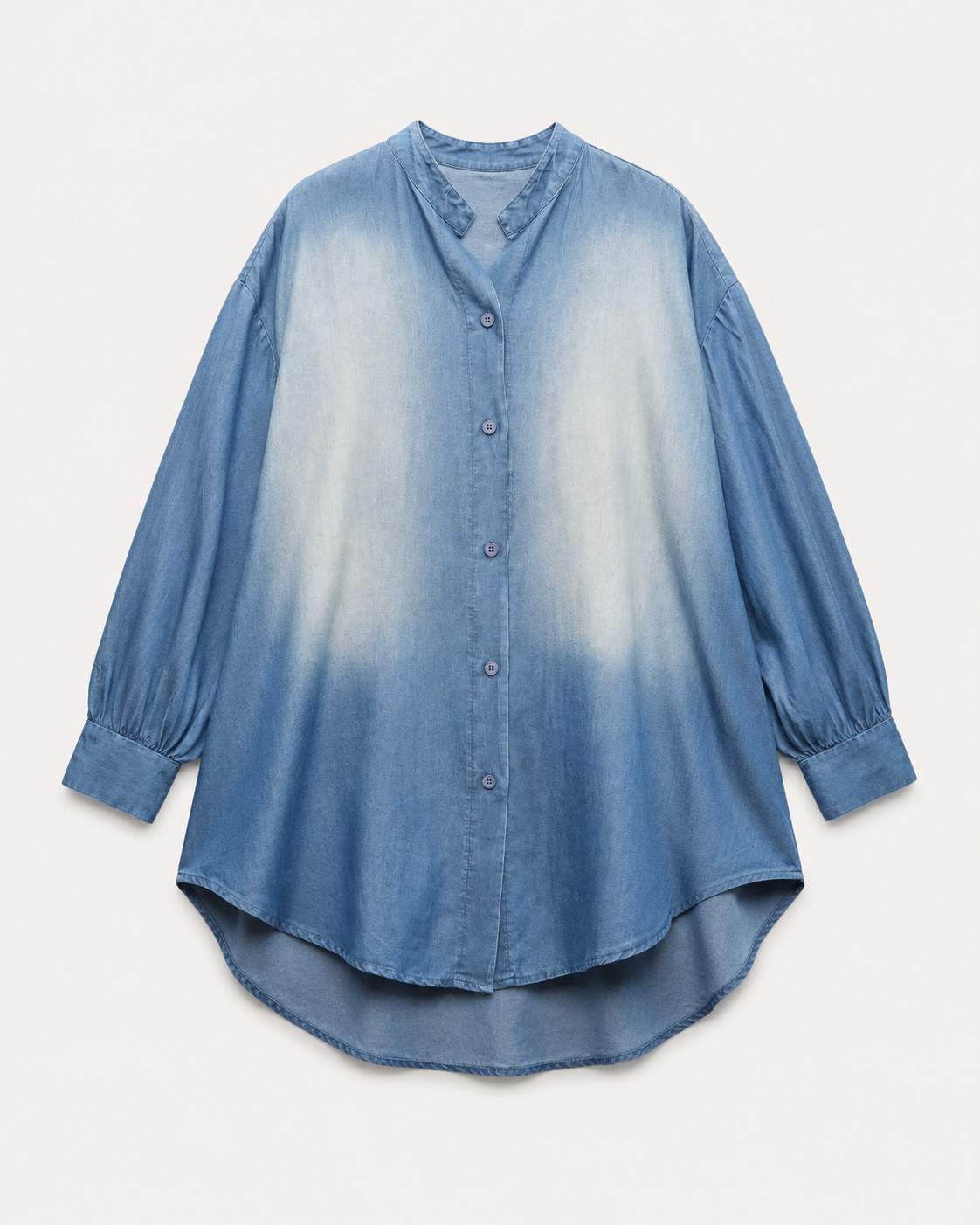 Cămașă rochie din denim, vedere ansamblu cu guler de cămașă. All Above Boutique.