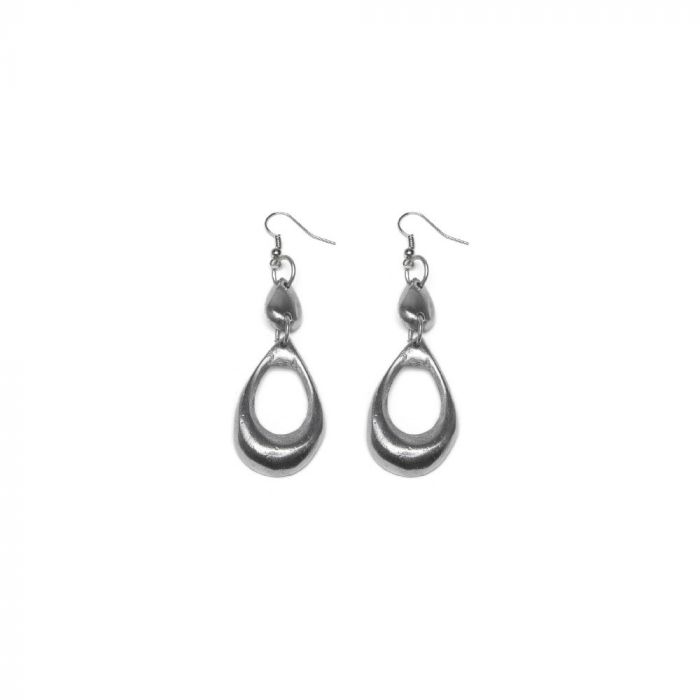  Cercei handmade din aluminiu reciclat, model în formă de picătură, design elegant și modern.