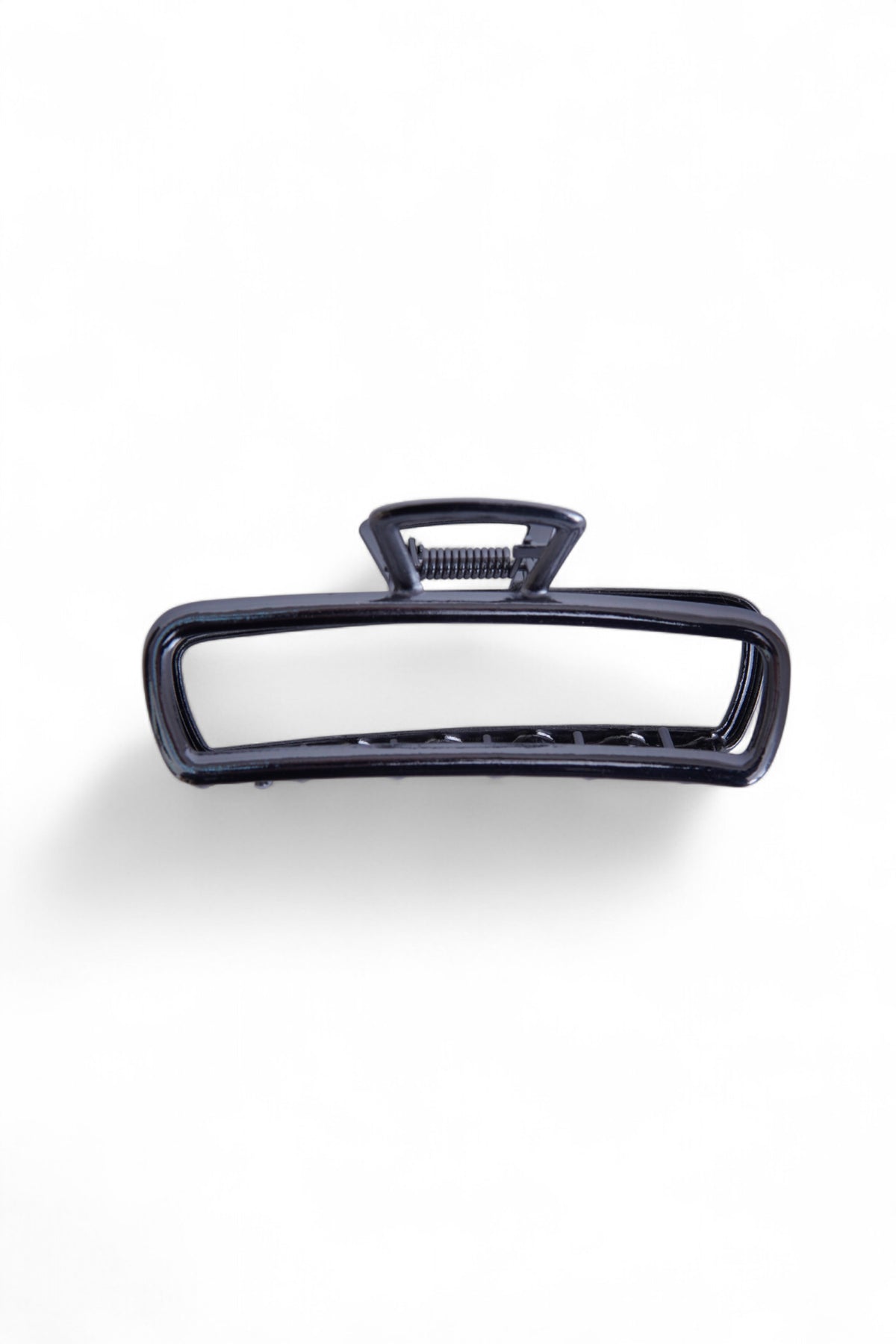 Clește de păr metalic negru, rezistent, ideal pentru fixarea părului gros sau lung.