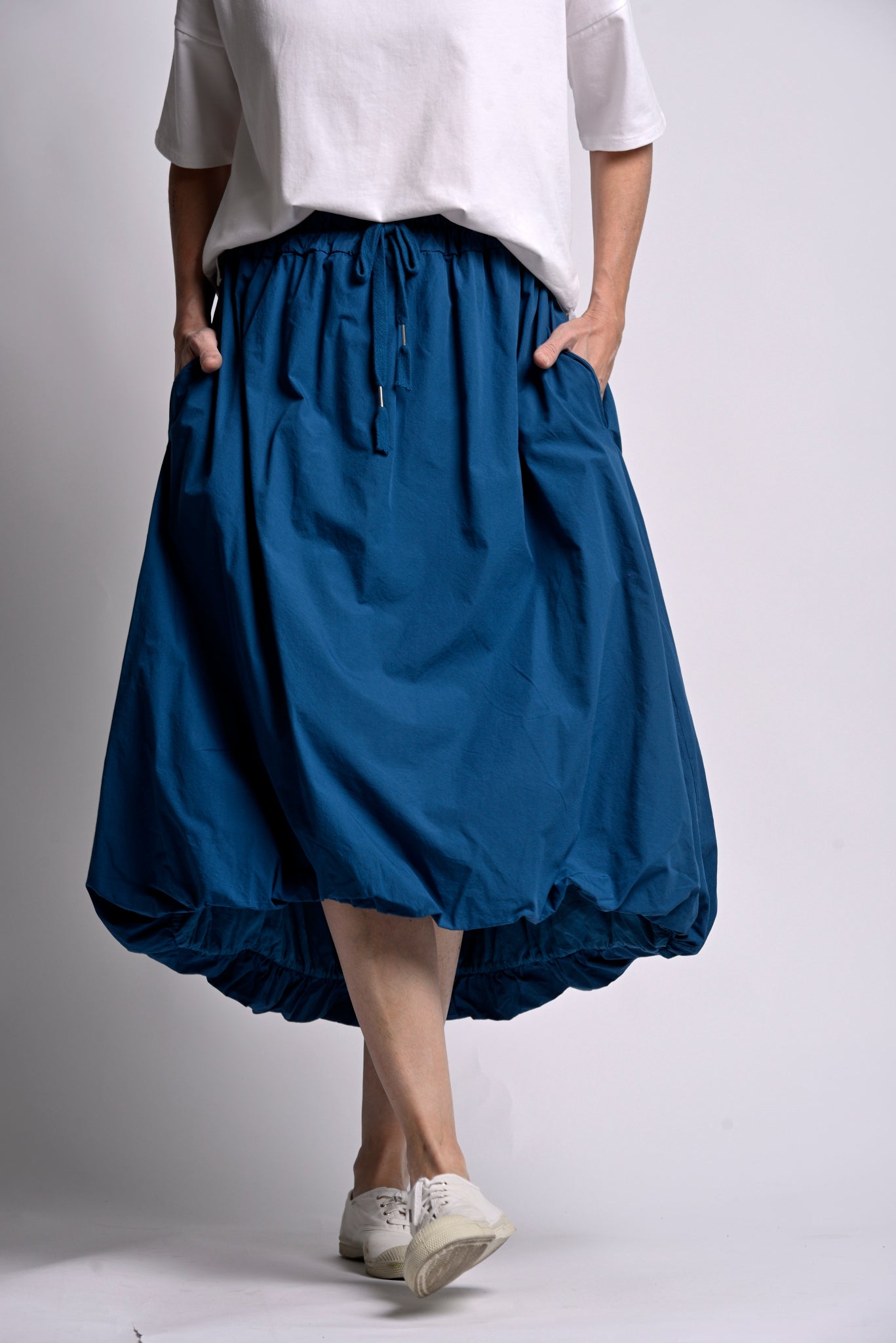 Fustă Gogoșar Din Bumbac Cu Talie Reglabilă