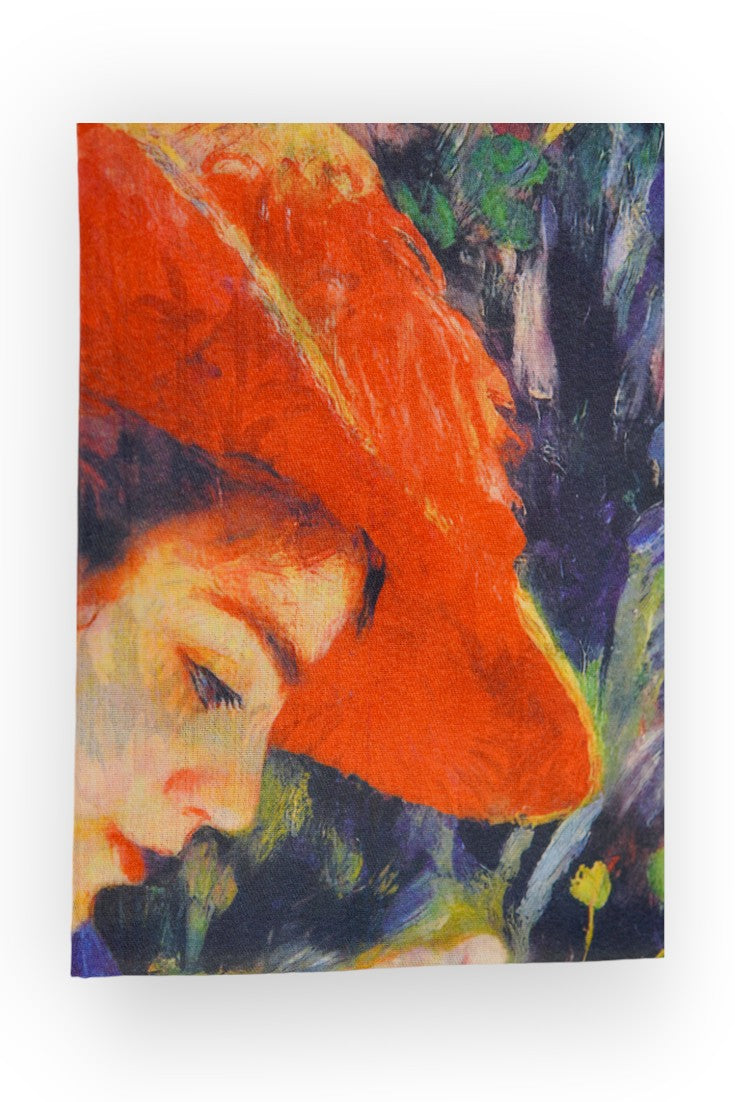 Eșarfă cu două fețe din cașmir și viscoză, cu portret feminin și imprimeu floral viu colorat.