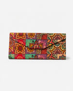 Etui pliabil din plută pentru ochelari, model Mandala Multicolor