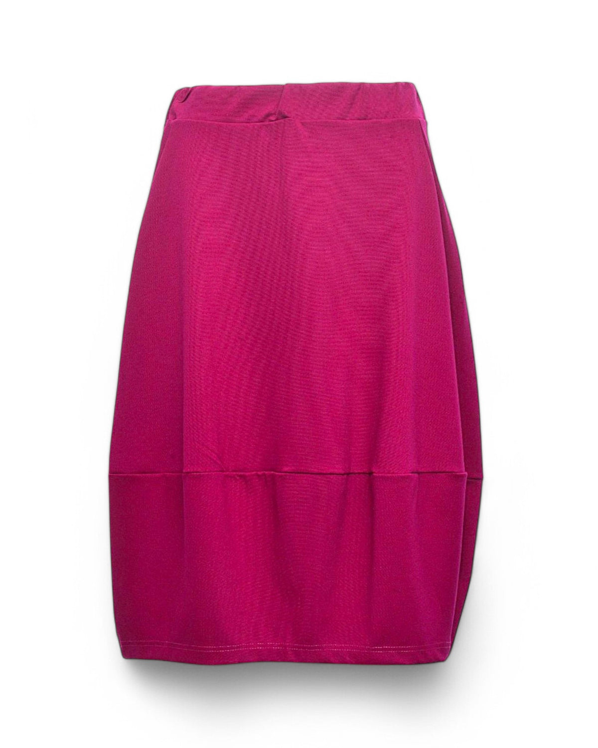Fustă balon din jerse cu talie elastică, în nuanța roz închis, vedere frontală, All Above Boutique