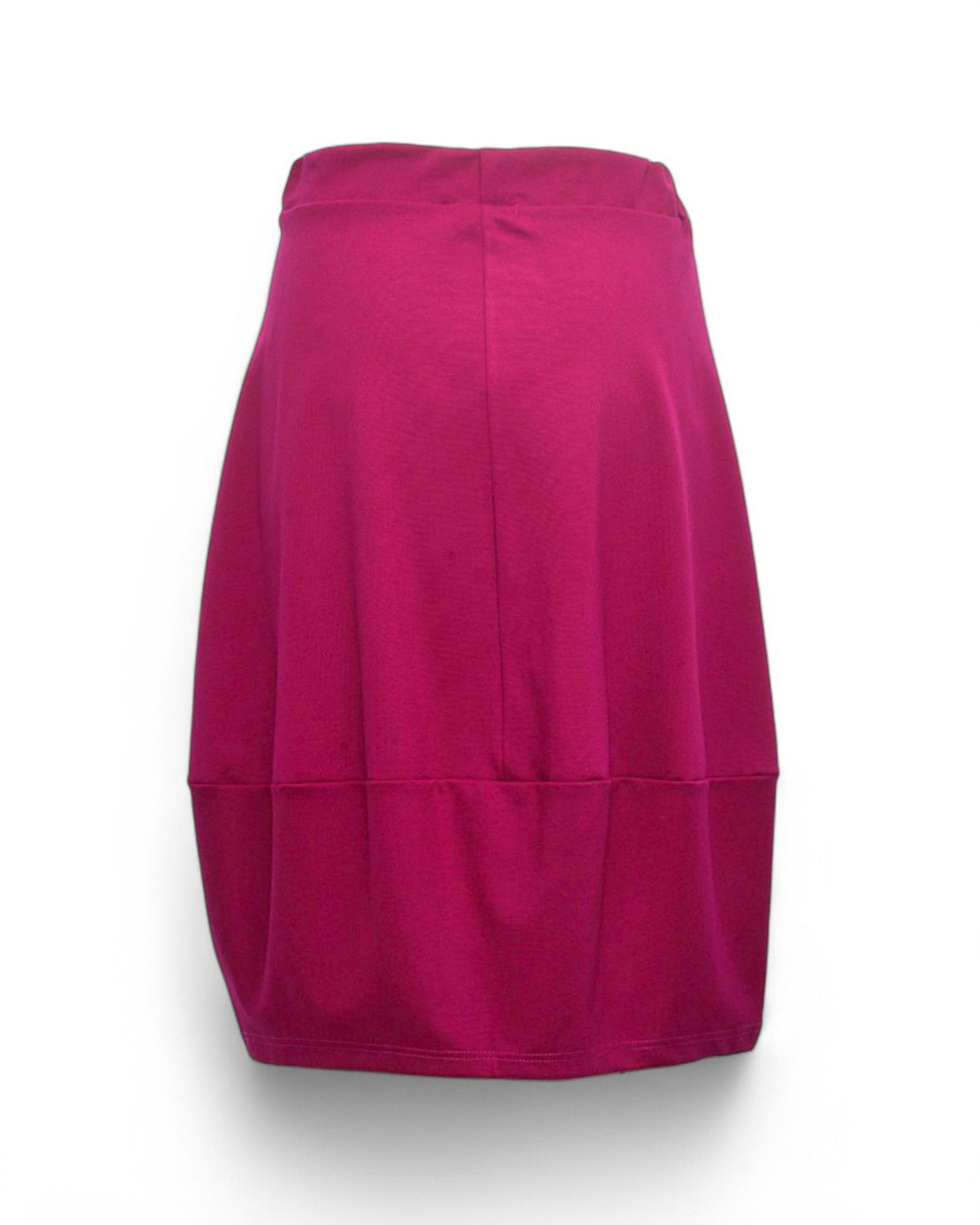 Fustă balon din jerse cu talie elastică, în nuanța roz închis, vedere din spate, All Above Boutique