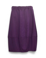 Fustă balon din jerse cu talie elastică, în nuanța violet închis, vedere frontală, All Above Boutique