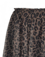 Talie elastică a fustei din tul animal print, pentru confort și potrivire perfectă