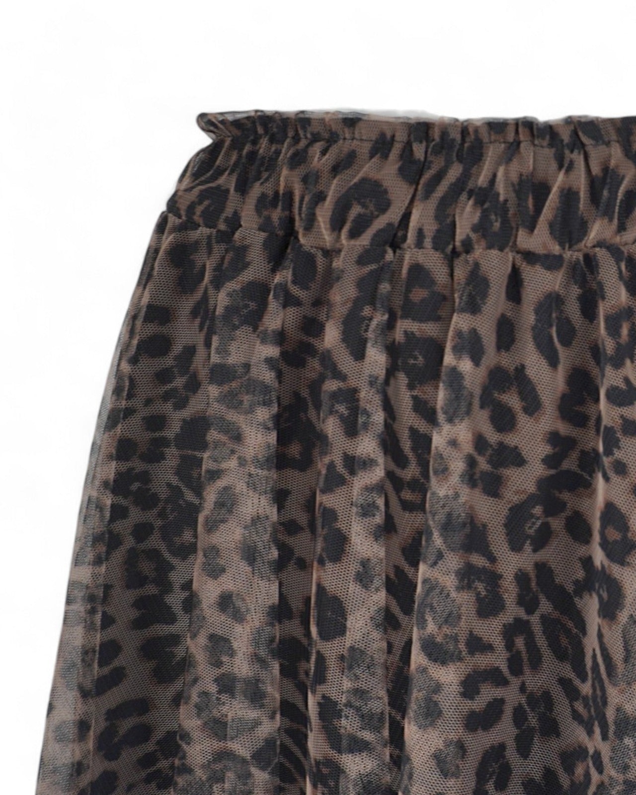 Talie elastică a fustei din tul animal print, pentru confort și potrivire perfectă
