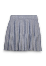 Fustă plisată de damă, culoare gri, cu talie elastică și design feminin.