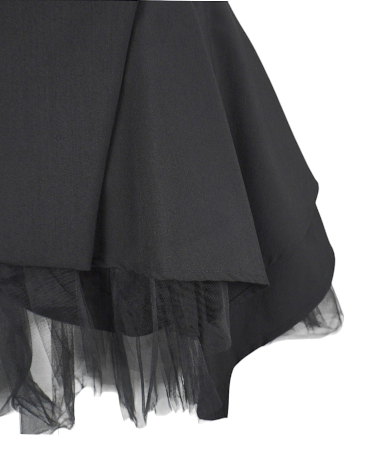 Fustă Scurtă Cu Tulle Stratificat Elegantă