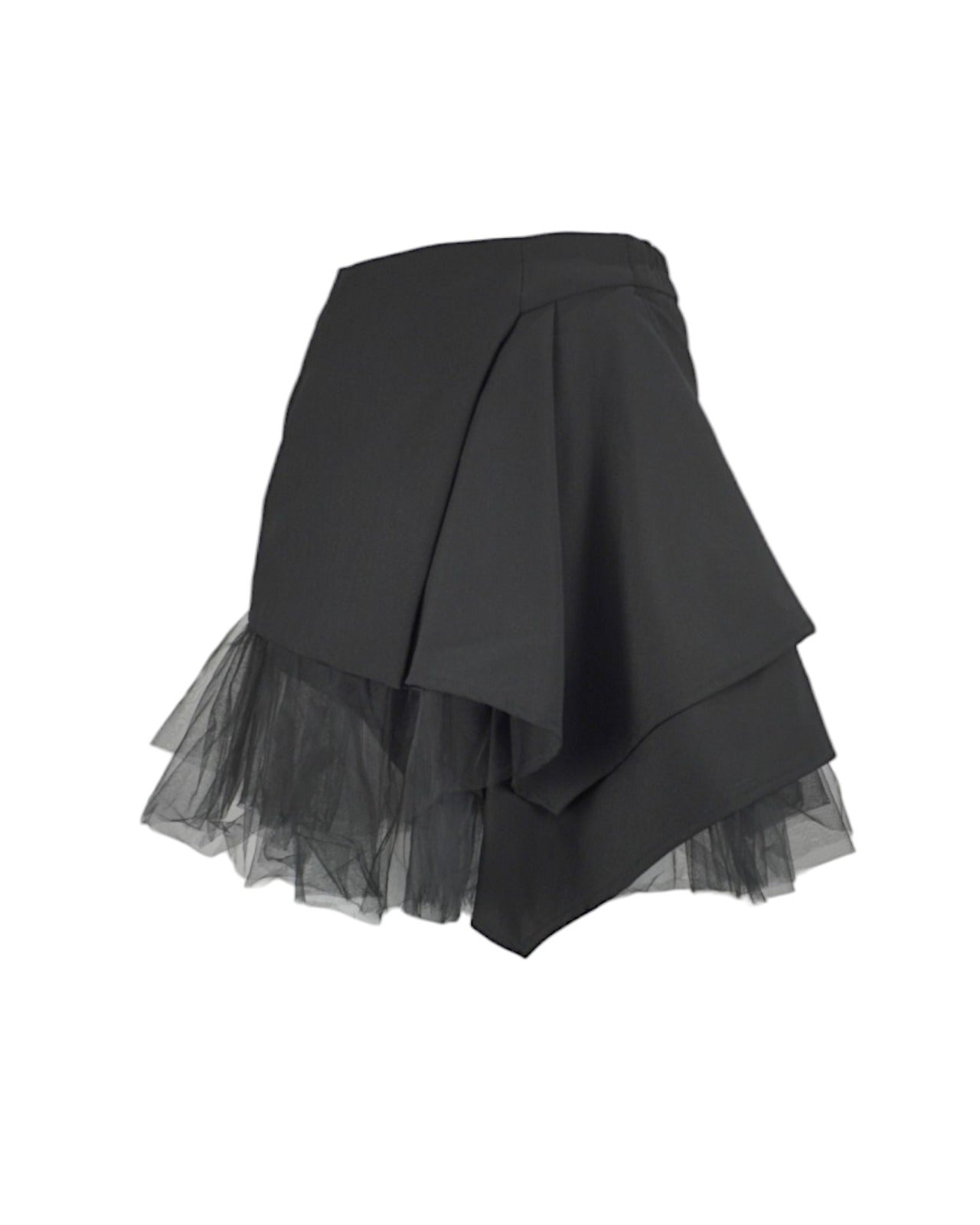 Fustă Scurtă Cu Tulle Stratificat Elegantă