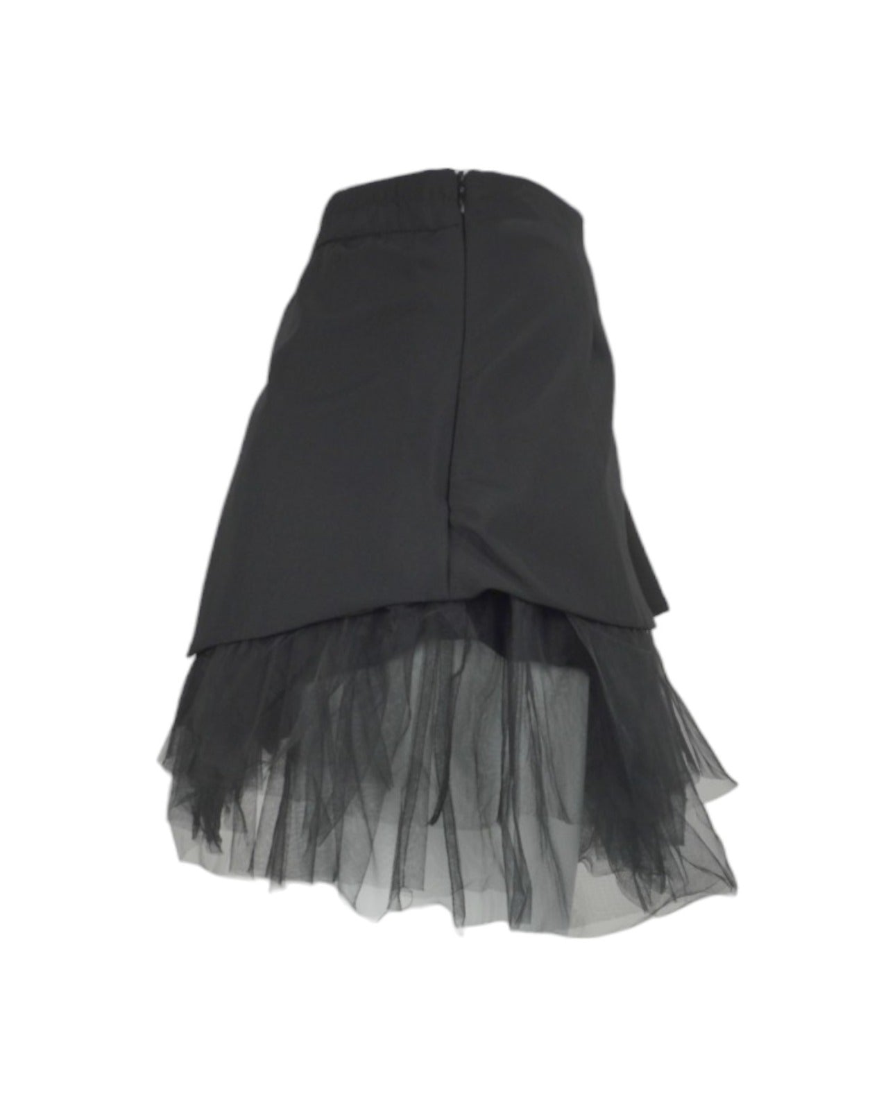 Fustă Scurtă Cu Tulle Stratificat Elegantă