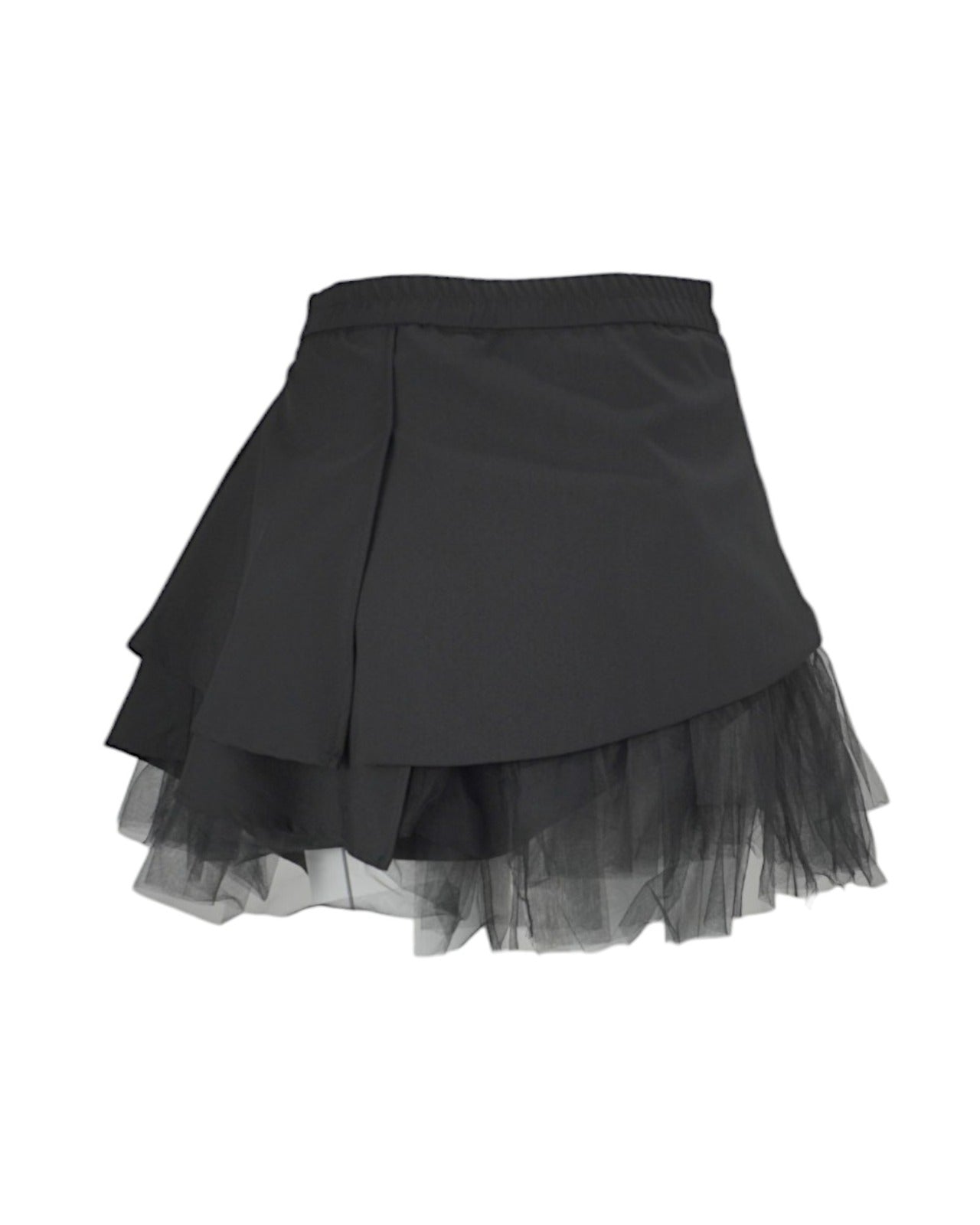 Fustă Scurtă Cu Tulle Stratificat Elegantă