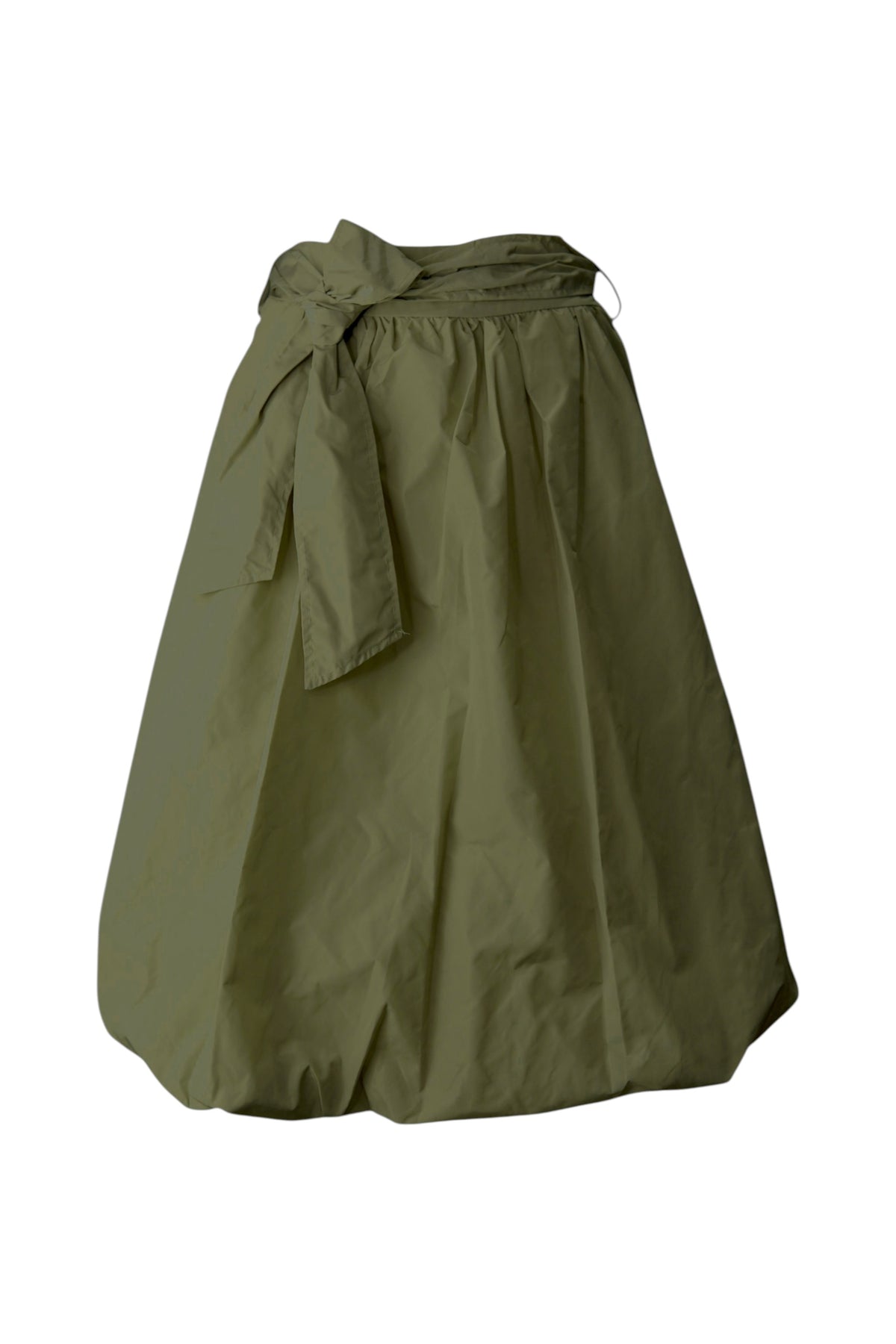 Fustă tip gogoașă din tafta cu fundă decorativă în talie