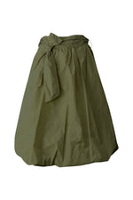 Fustă tip gogoașă din tafta cu fundă decorativă în talie