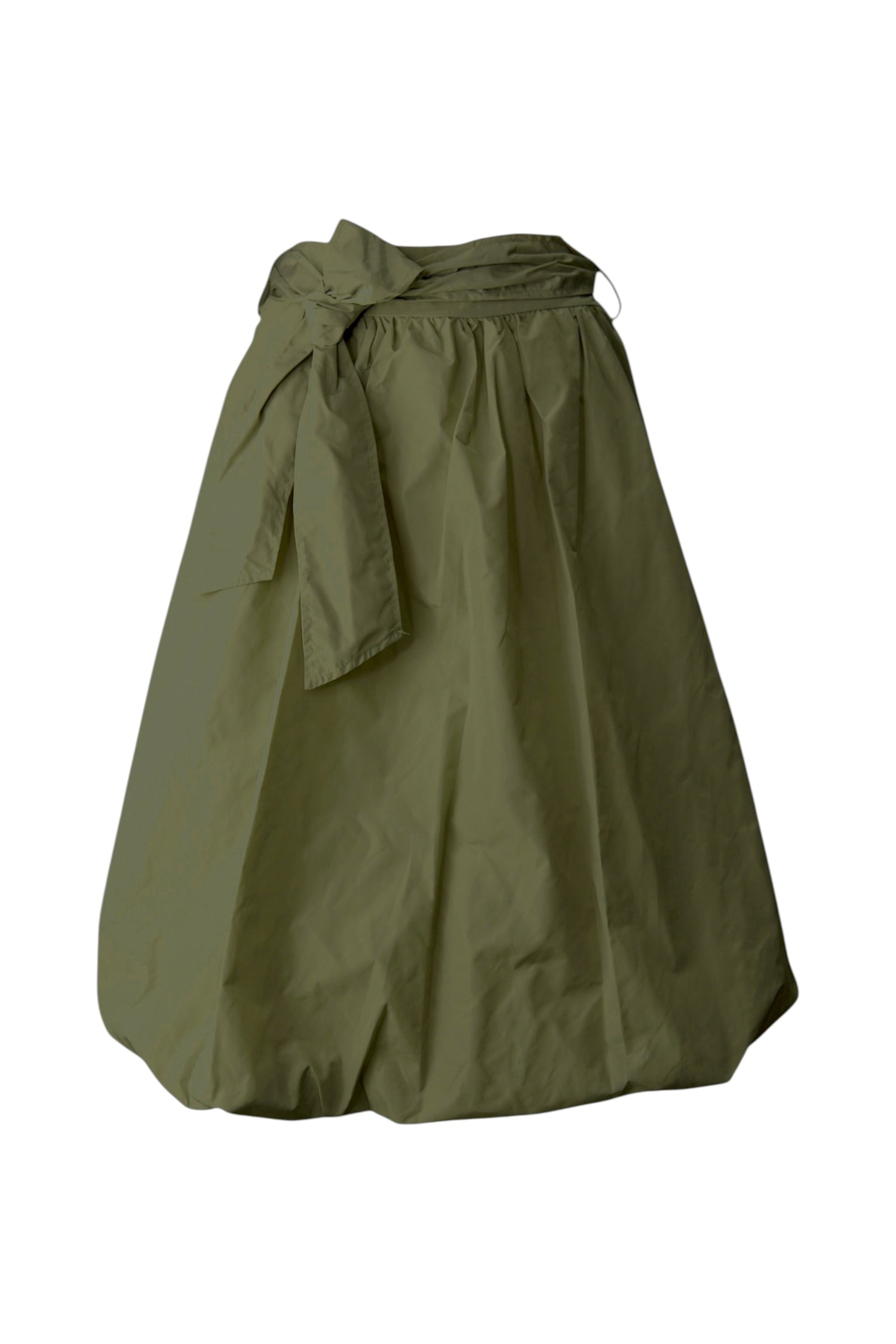 Fustă tip gogoașă din tafta cu fundă decorativă în talie