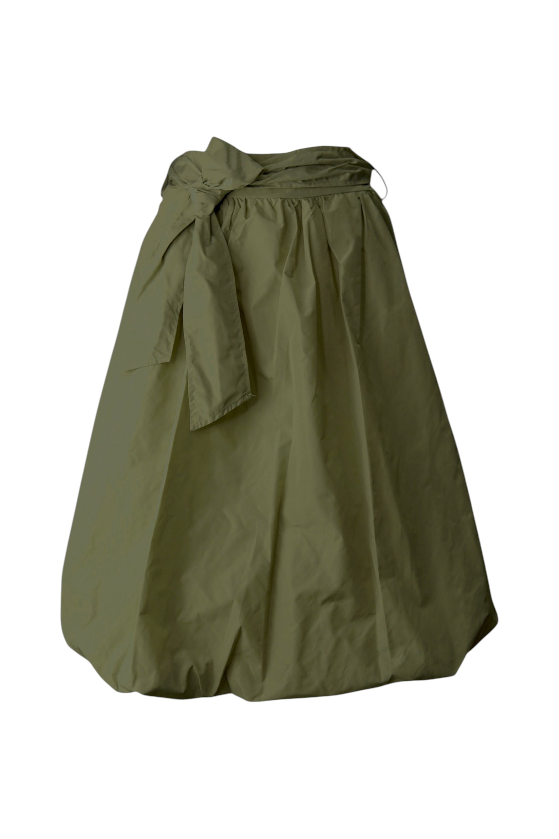 Fustă tip gogoașă din tafta cu fundă decorativă în talie