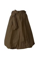 Fustă tip gogoașă din tafta cu fundă decorativă în talie