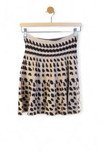 Fustă plisată cu imprimeu animal print, croială elegantă și fluidă