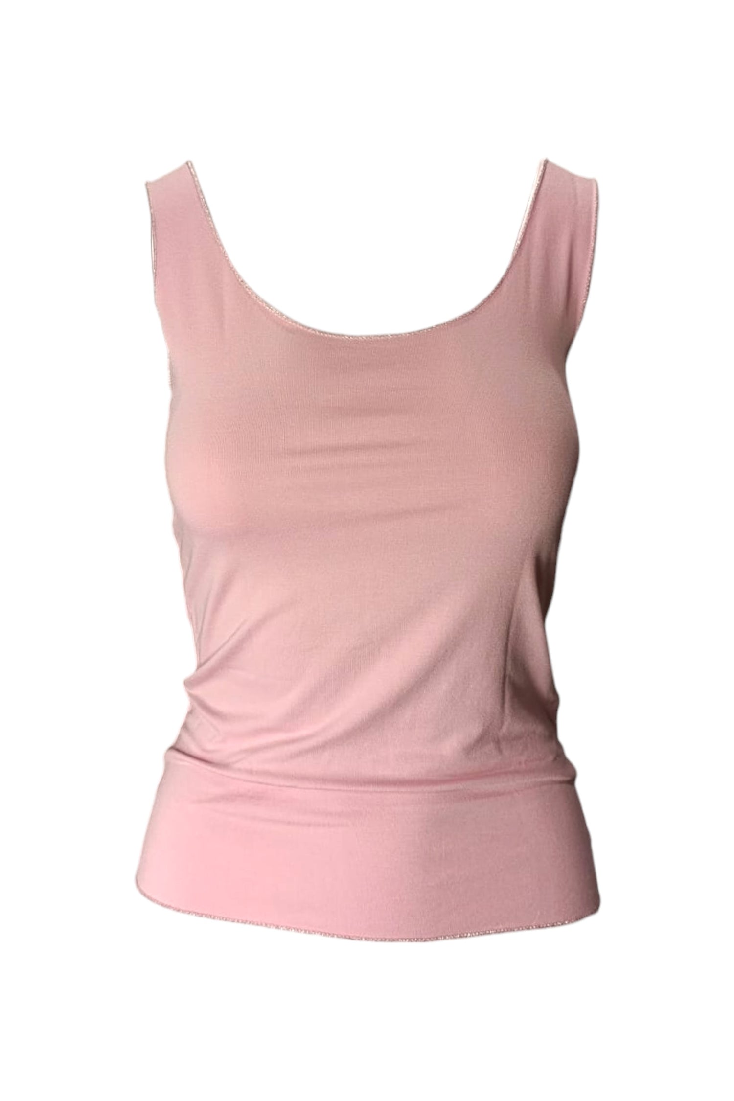 Maieu basic roz prăfuit, din material elastic, cu aspect feminin.