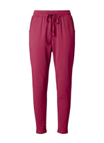 Pantaloni jogger din jerse de bumbac cu șnur, în nuanța roz închis, vedere frontală, All Above Boutique