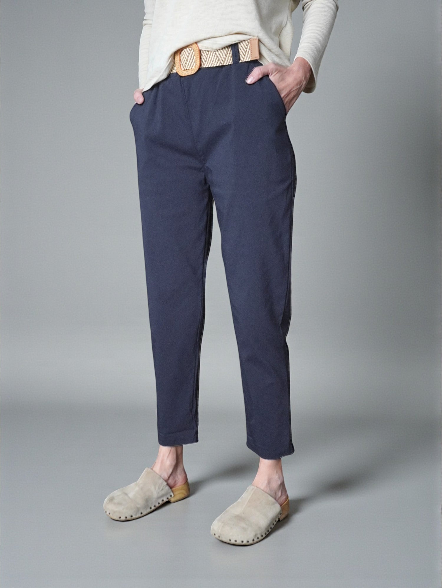 Pantaloni Comozi Cu Croială Conică - Talie Elastică