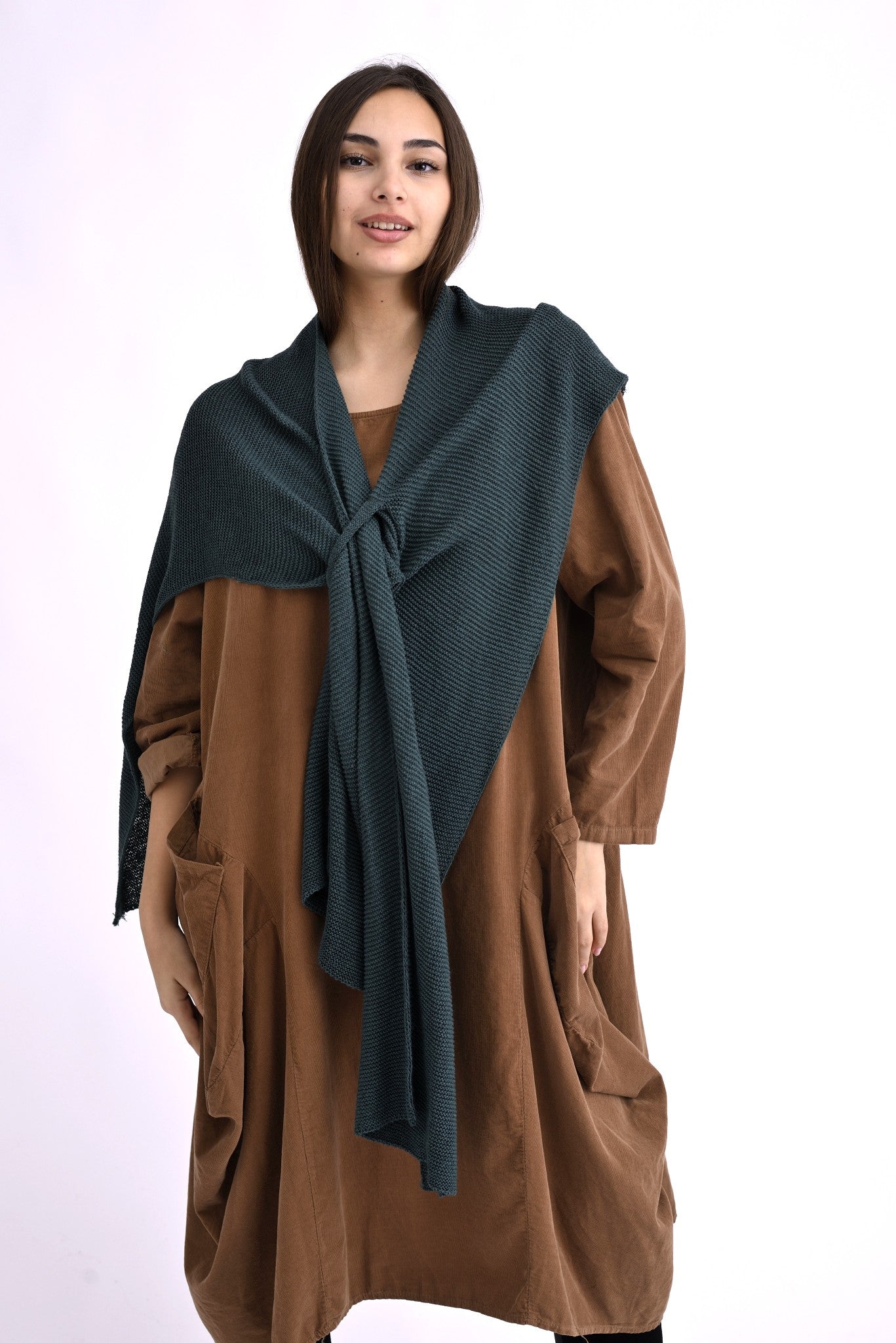 Capă Versatilă Tip Șal cu Lână și Mohair