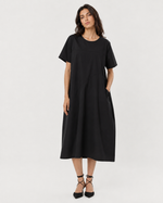 Rochie sac din poplin de bumbac, nuanța negru, All Above Boutique.